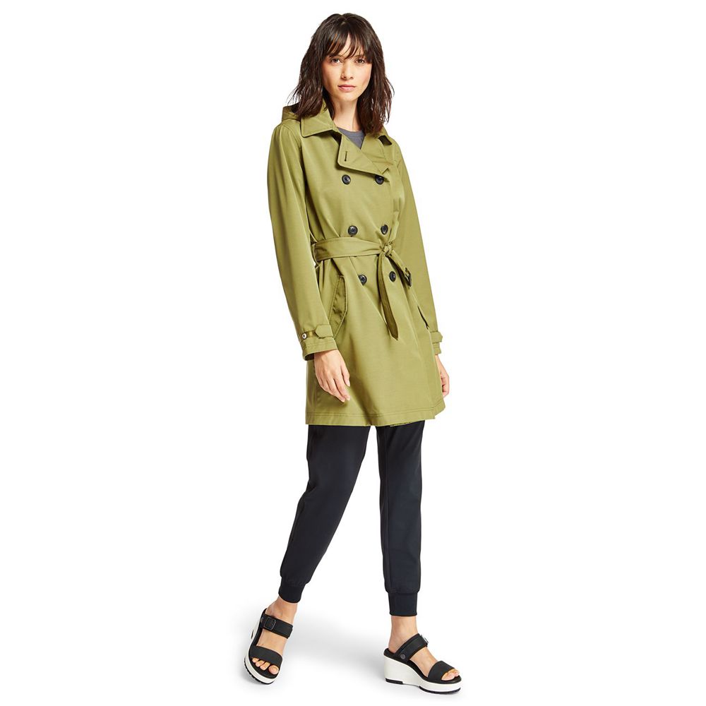 Casaco Feminino - Timberland Classic Impermeavel Trench - WENSK4291 - Verde Oliva